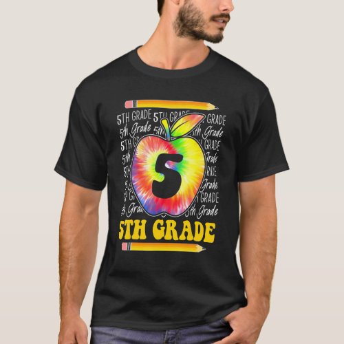 Team 5th Grade Typography Tie Dye Back To School T T_Shirt