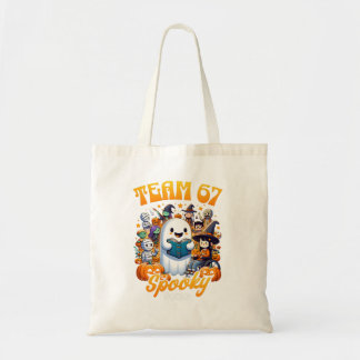 Team 67 Spooky Squad Funny Six Seven Meme 6 7 Hall Tote Bag