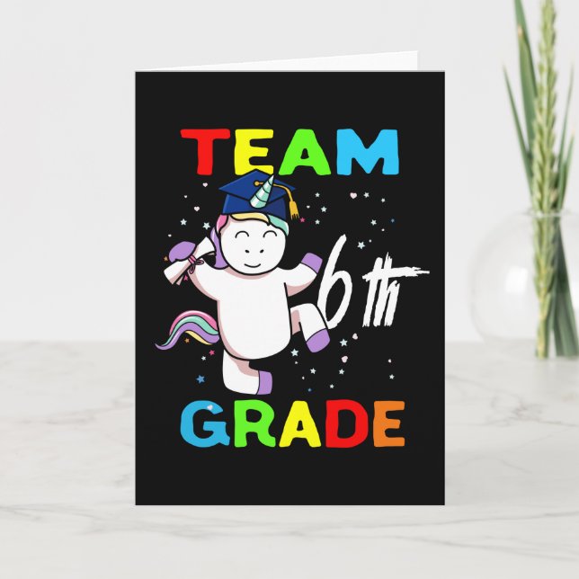 Team 6th Grade|Back To School Team 6th Grade Squad Card (Front)