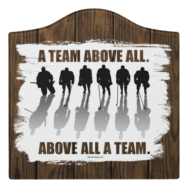Team Above All (Hockey) Door Sign (Large Crest Front)
