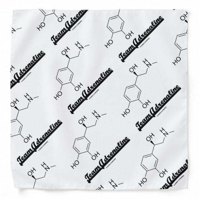 Team Adrenaline Chemical Molecule Humor Bandana (Front)