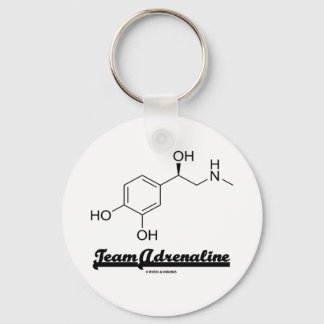 Team Adrenaline (Chemical Molecule Humor) Keychain