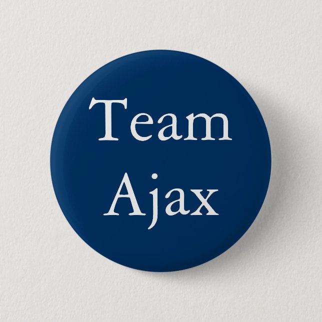 Team Ajax badge Pinback Button (Front)