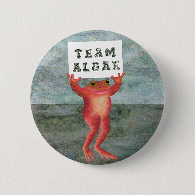 Team Algae frog Button (Front)