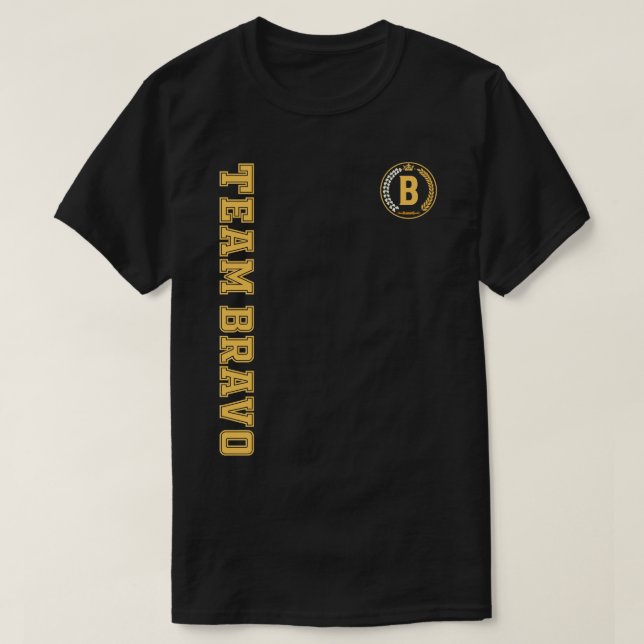TEAM ALPHABET TEAM BRAVO T-Shirt (Design Front)