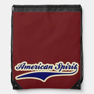 Team America: American Spirit Swoosh Blue Drawstring Backpacks