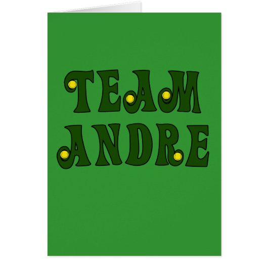 TEAM ANDRE with Tennis Details Tshirts Cards (Front)