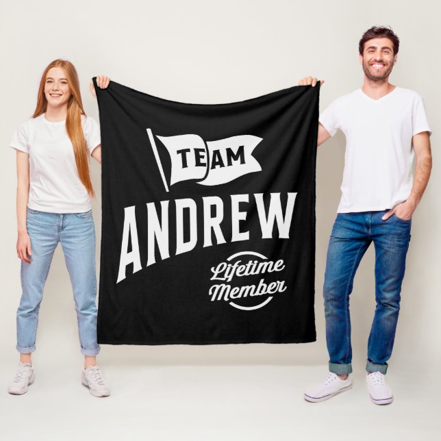 Team Andrew Lifetime Member Fleece Blanket (In Situ)
