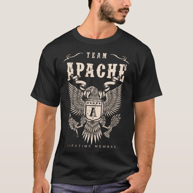 TEAM APACHE Lifetime Member. T-Shirt (Front)