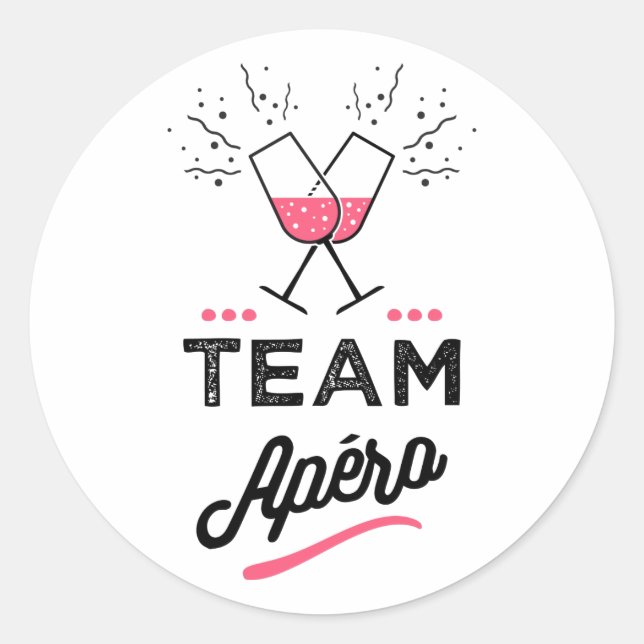 Team apero Female Classic Round Sticker (Front)