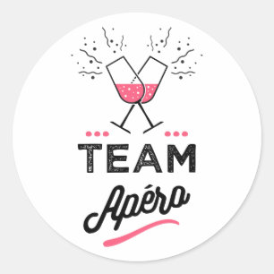 Team apero Female Classic Round Sticker