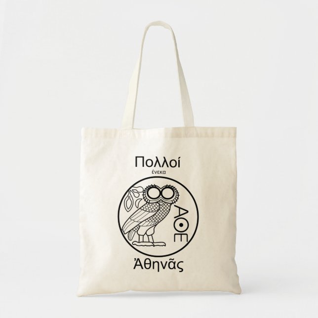 Team Athena (Greek Font) Tote Bag (Front)