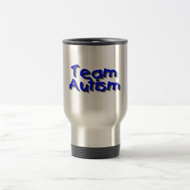 Team Autism (Blue) Travel Mug (Center)