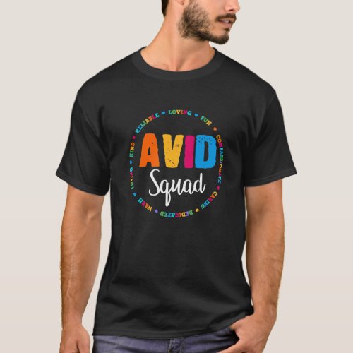 Team AVID Squad Program Educator Teacher Appreciat T_Shirt