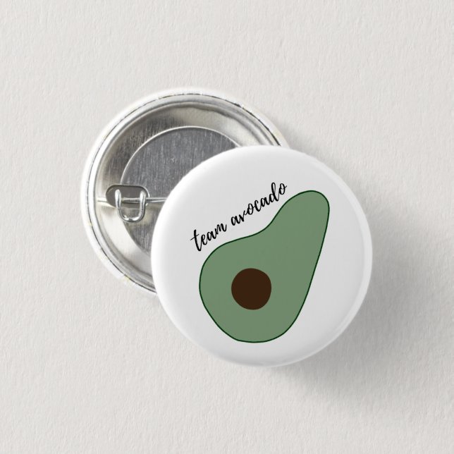 Team Avocado - Pin-up Round Badge Button (Front & Back)
