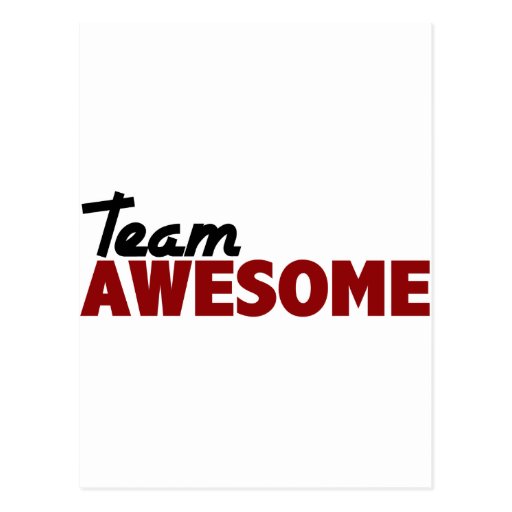Team Awesome Postcard | Zazzle