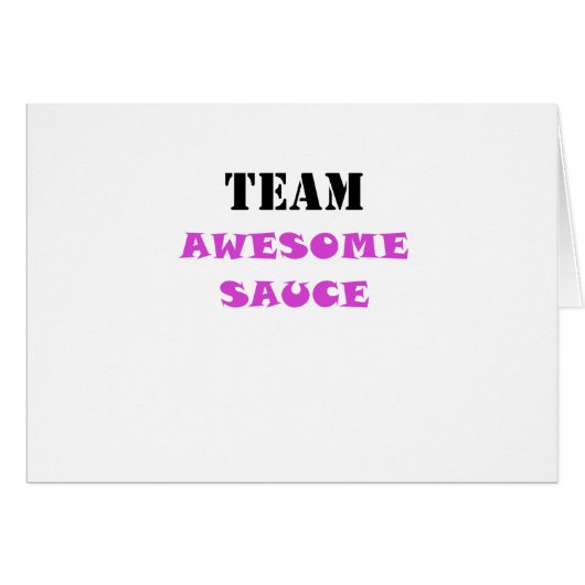 Team Awesome Sauce Cards (Front Horizontal)