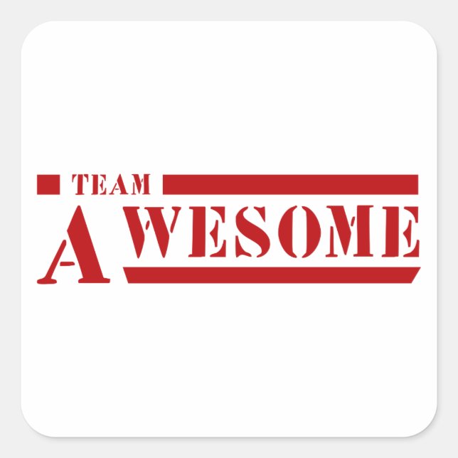 Team Awesome Square Sticker (Front)