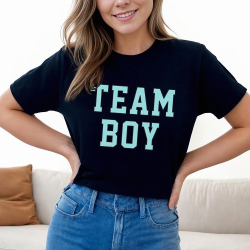 Team Baby Girl Aqua Blue Gender Reveal Party T_Shirt