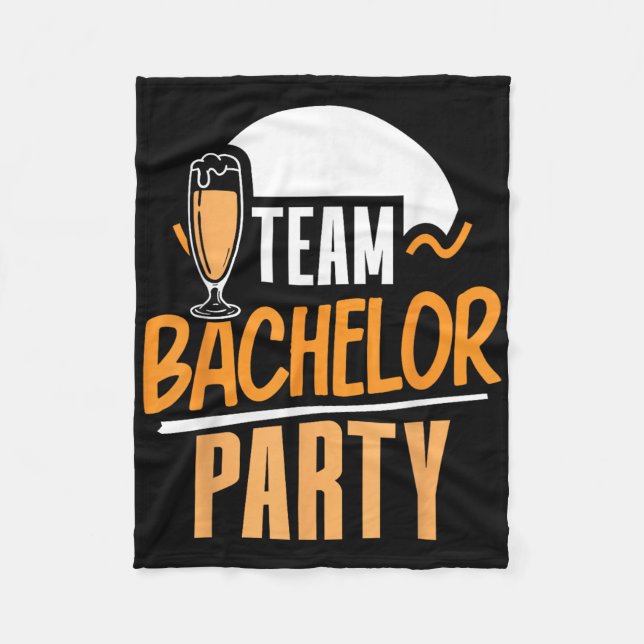 Team Bachelor Party Bride Groom  Fleece Blanket (Front)