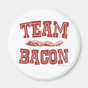 Team Bacon Fun Breakfast Love Slogan Magnet