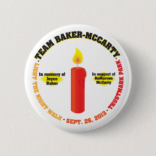 Team Baker-McCarty Light the Night Walk 2013 Pinback Button