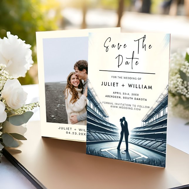 Team Ball Field Pitch Baseball Wedding Save The Date (Creator Uploaded)