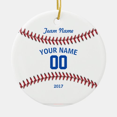 Team Baseball Sport Ceramic Ornament