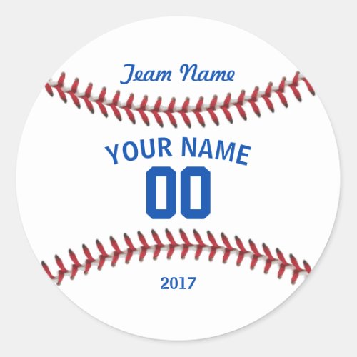 Team Baseball Sport Classic Round Sticker