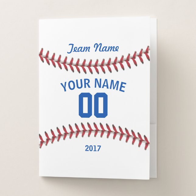 Team Baseball Sport Pocket Folder (Front)