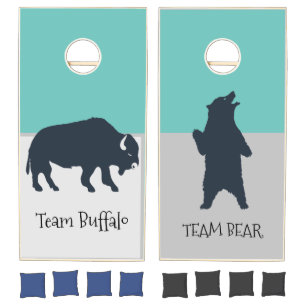 Team Bear & Buffalo Modern Cornhole Set