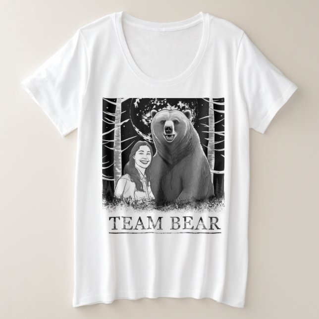 Team Bear Plus Size T-Shirt (Design Front)