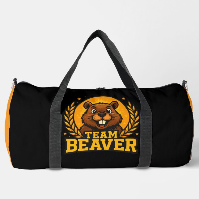Team Beaver Motto Duffle Bag (Front)