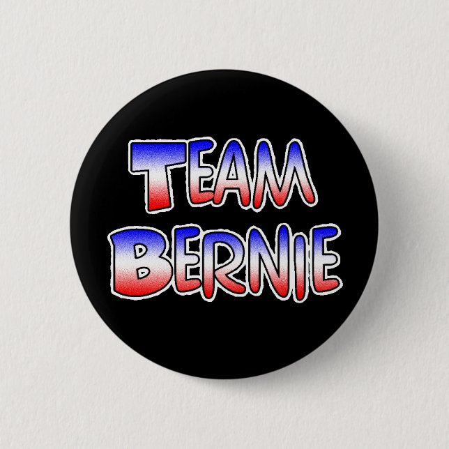 Team Bernie Sanders Patriotic Political Button (Front)