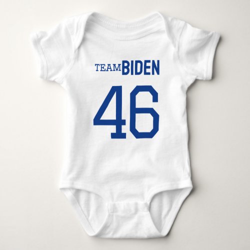 Team Biden 46 Single Sided Jersey Baby Bodysuit
