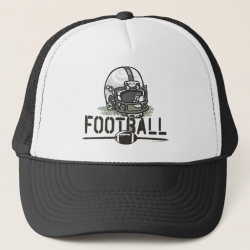 Team Black Football Gear Trucker Hat