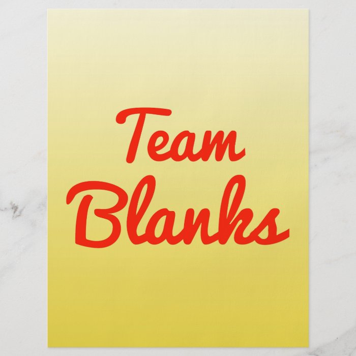 Team Blanks Flyer Design