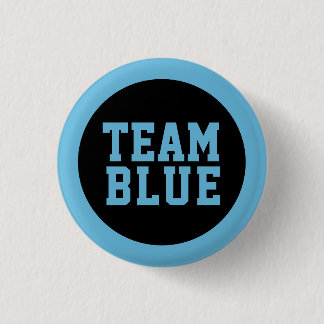 TEAM BLUE Couple Baby Shower Gender Reveal Games Button