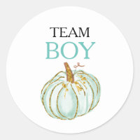 TEAM BLUE Gender Reveal Baby Shower Game Labels