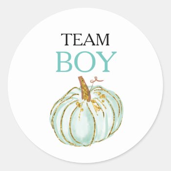 Team Blue Gender Reveal Baby Shower Game Labels by HappyPartyStudio at Zazzle