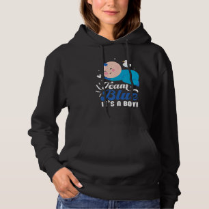 Team Blue It's A Boy Pregnancy Baby Gender Reveal Hoodie