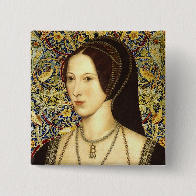 Team Boleyn - Portrait of Queen Anne Boleyn Button (Front)