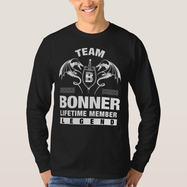 Team Bonner Lifetime Member   T-Shirt (Front)
