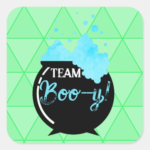 Team Boo_y Gender Reveal Party Square Sticker