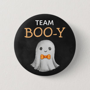 Team Boo-y Halloween gender reveal Button