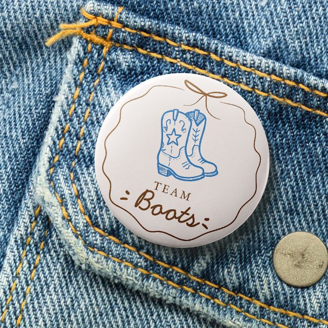 Team Boots Gender Reveal Voting Button (Creator Uploaded)