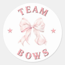 Team Bows Stickers for Boots or Bows Gender Reveal