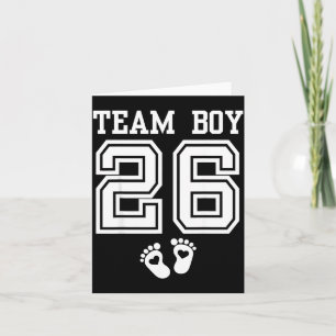 Team Boy 2026 Gender Reveal Baby Shower Matching F Card