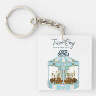 Team Boy Baby Shower 2025 T-Shirt Keychain