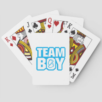 Team Boy Baby Shower Gender Reveal Party Blue Poker Cards